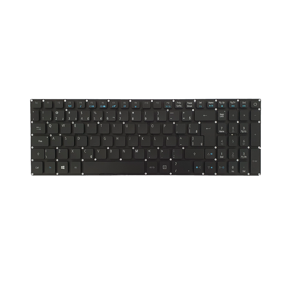 Teclado para Notebook Acer Part Number LG5P-A51BRL, ABNT2 Preto, possui teclas confortáveis e 12 meses de garantia.