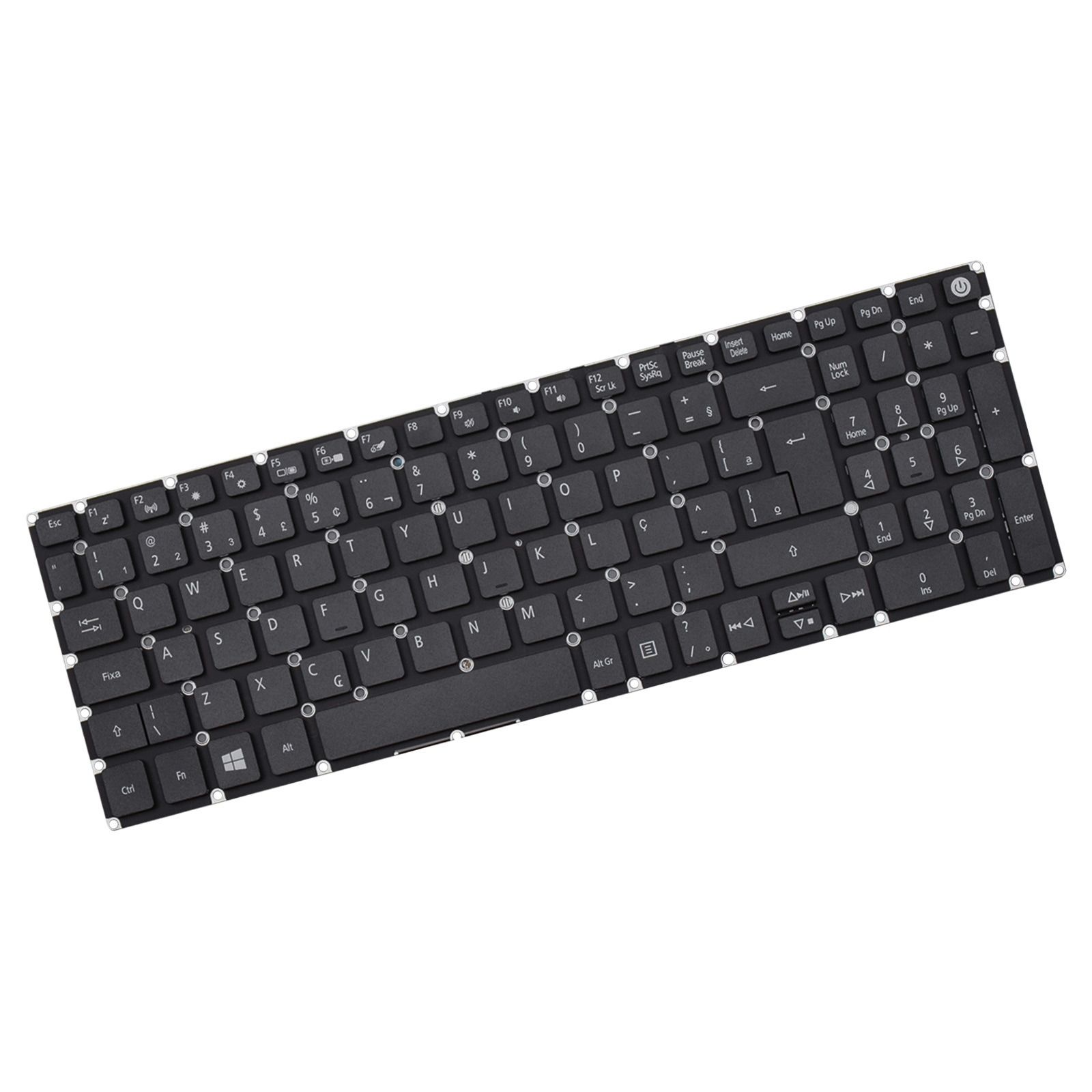 Teclado para Notebook Acer Aspire A515-45-R36L, ABNT2 - F2 WI-FI Preto, possui teclas confortáveis e 12 meses de garantia.