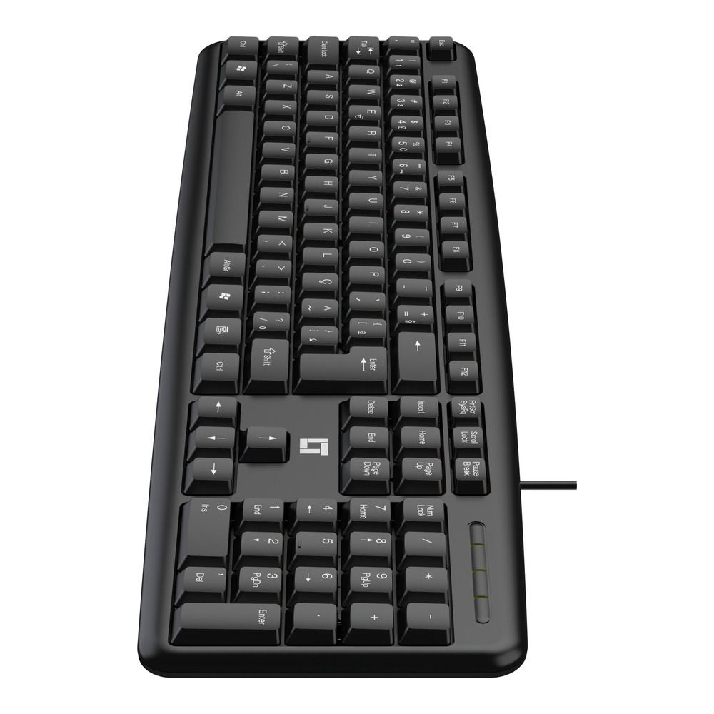 Teclado LeaderTech KB100 USB ABNT2 Com Fio Preto