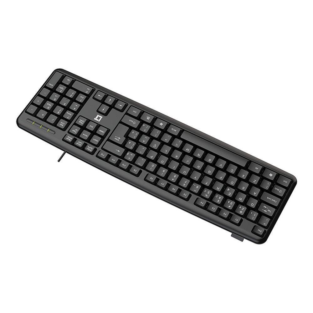 Teclado LeaderTech KB100 USB ABNT2 Com Fio Preto