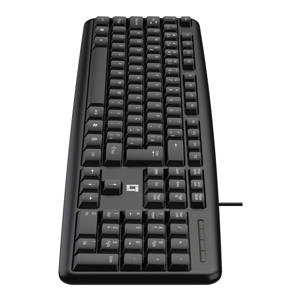 Teclado LeaderTech KB200 USB ABNT2 Com Fio Preto