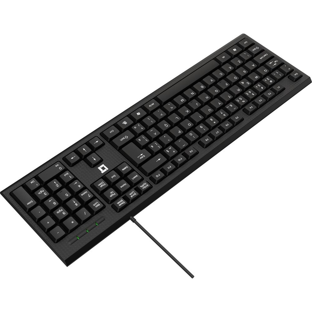 Teclado LeaderTech KB300 Chocolate USB ABNT2 Com fio Preto