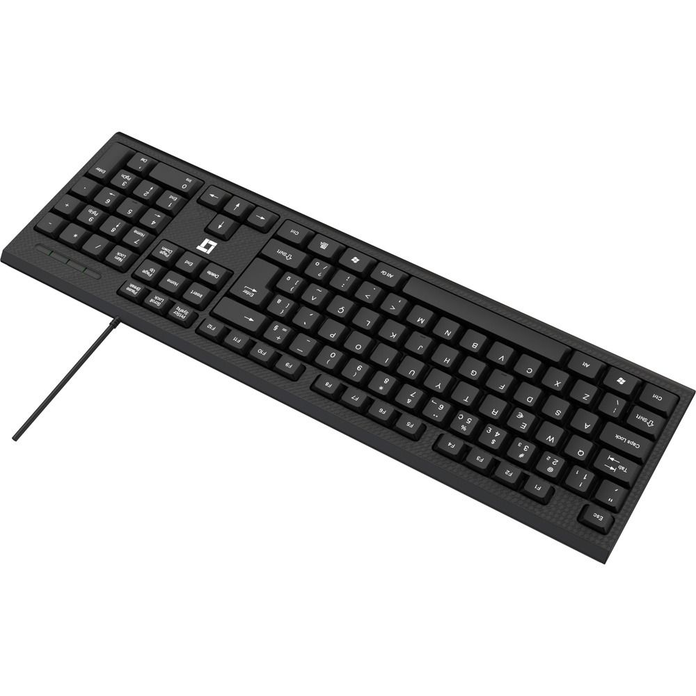Teclado LeaderTech KB300 Chocolate USB ABNT2 Com fio Preto