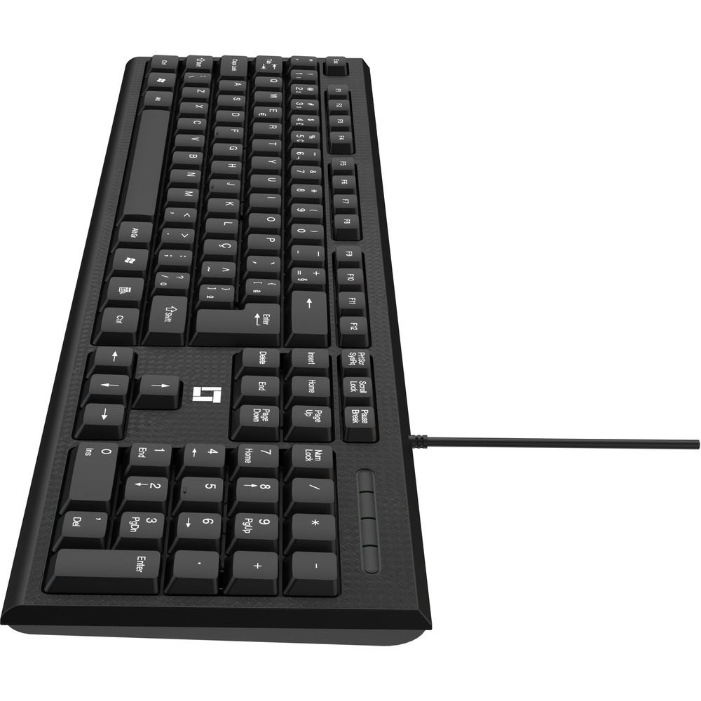 Teclado LeaderTech KB300 Chocolate USB ABNT2 Com fio Preto