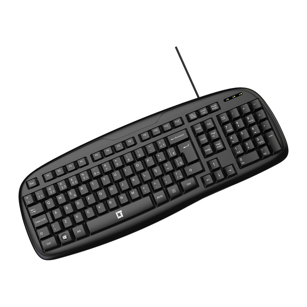 Teclado LeaderTech KB400 Chocolate USB ABNT2 Com fio Preto