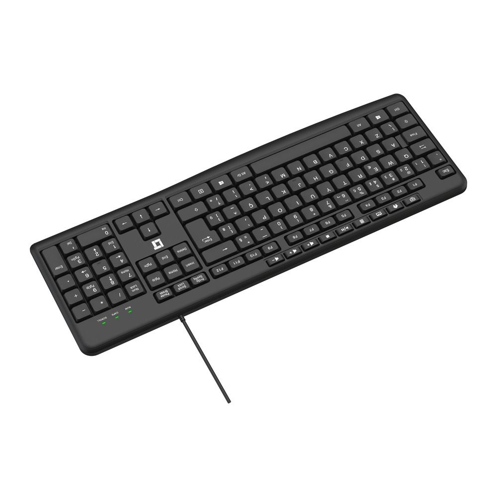 Teclado LeaderTech KB1000 USB ABNT2 Com Fio Preto