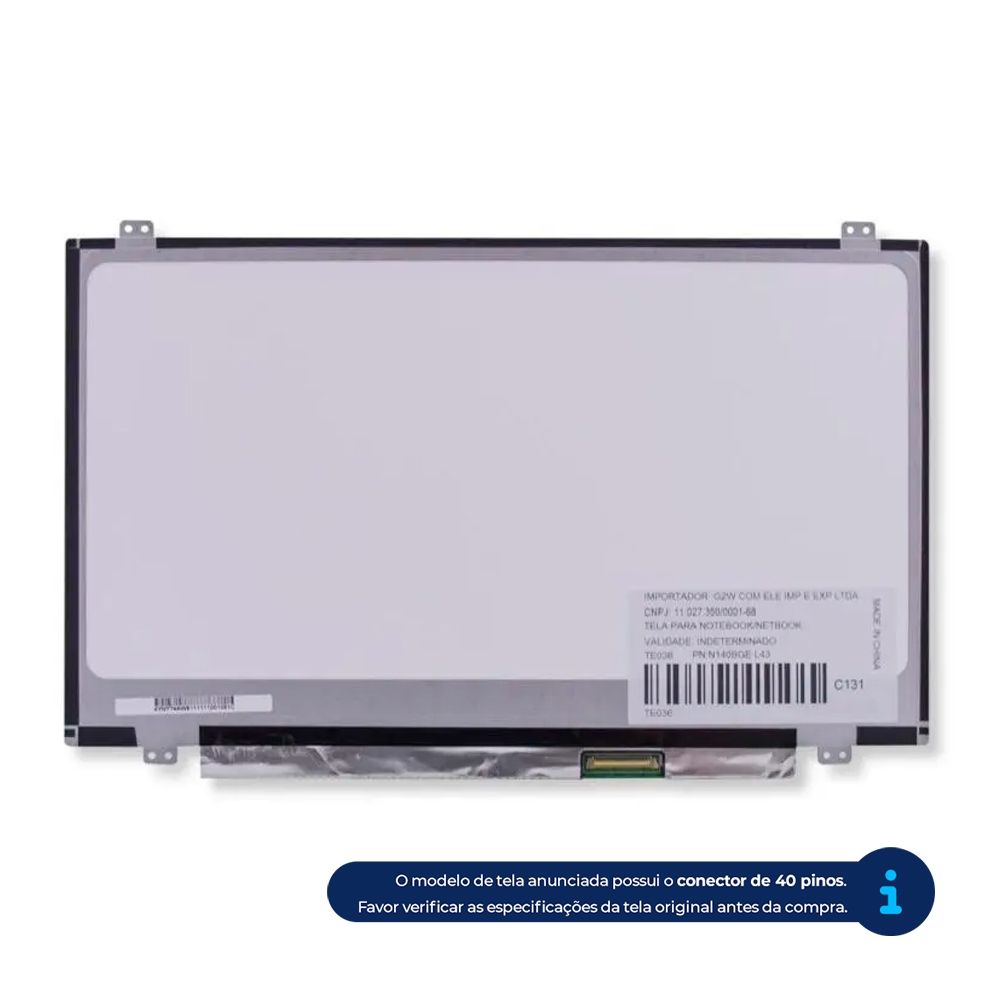 Tela 14" LED Slim Para Notebook Acer Aspire 5534 SERIES