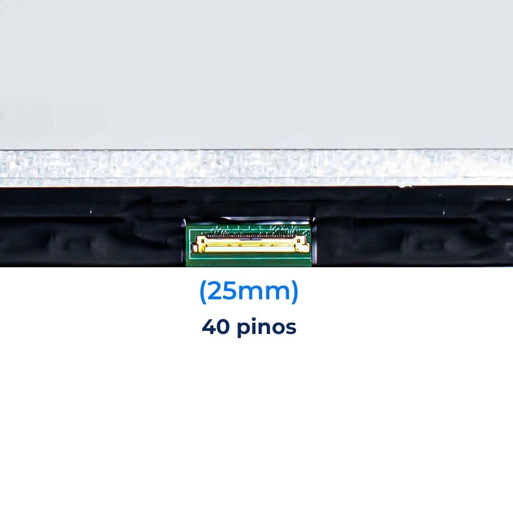Tela LED Slim de 15.6" compatível com Part Number N156BGE-LA1 REV.C1, Brilhante HD (1366 x 768) 40 Pinos, qualidade A+ e 12 meses de garantia.