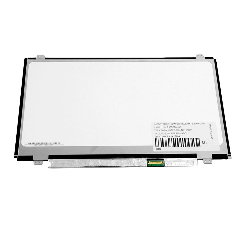 Tela LED Slim de 14" para Notebook Positivo Premium XS7205, Brilhante HD (1366 x 768) 30 Pinos , qualidade A+ e 12 meses de garantia.