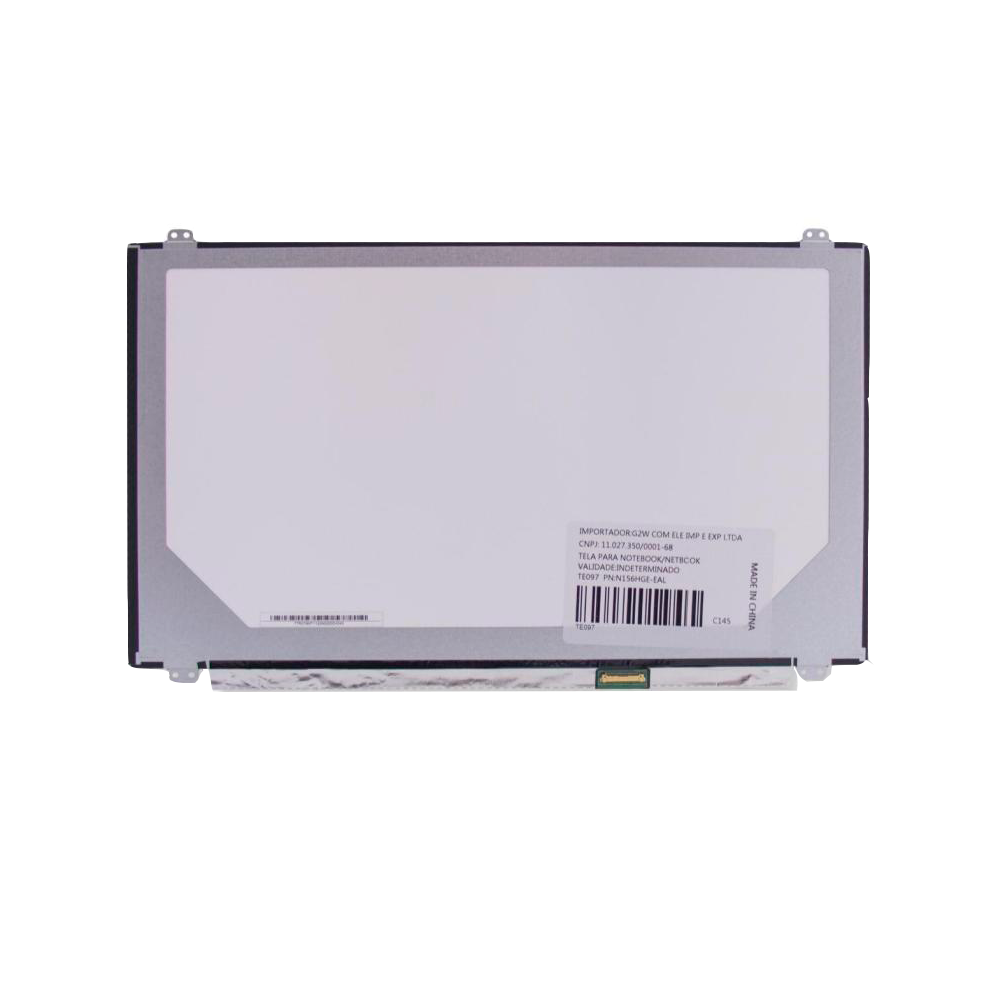 Tela 15.6" FHD 30 Pinos Fixação Superior/Inferior Conector Inferior Direito 60Hz Fosca