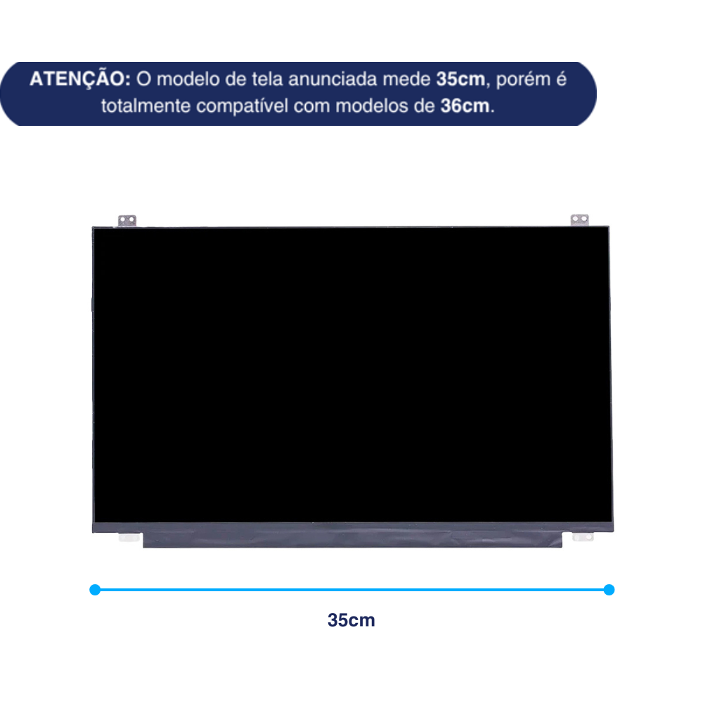 Tela LED Slim de 15.6" para Notebook Dell P75F006 Fosca 1366 x 768 30 Pinos qualidade A+ e 12 meses de garantia