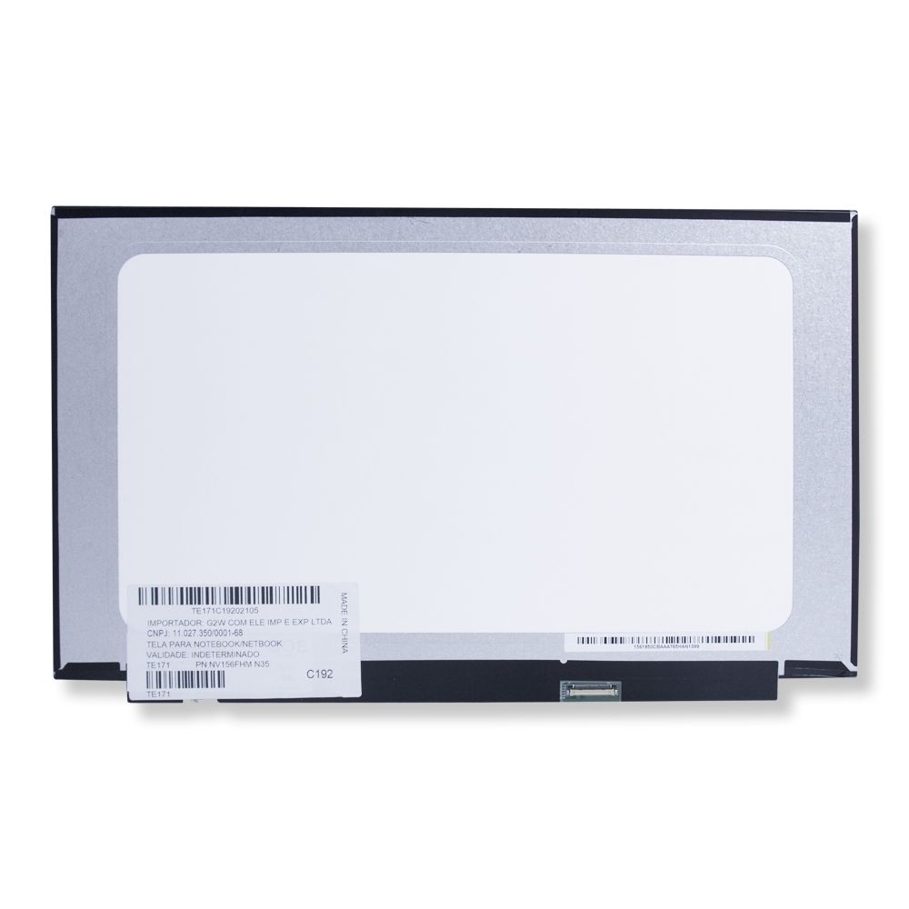 Tela 15.6" LED Slim IPS Para Notebook Part Number NV156FHM N35
