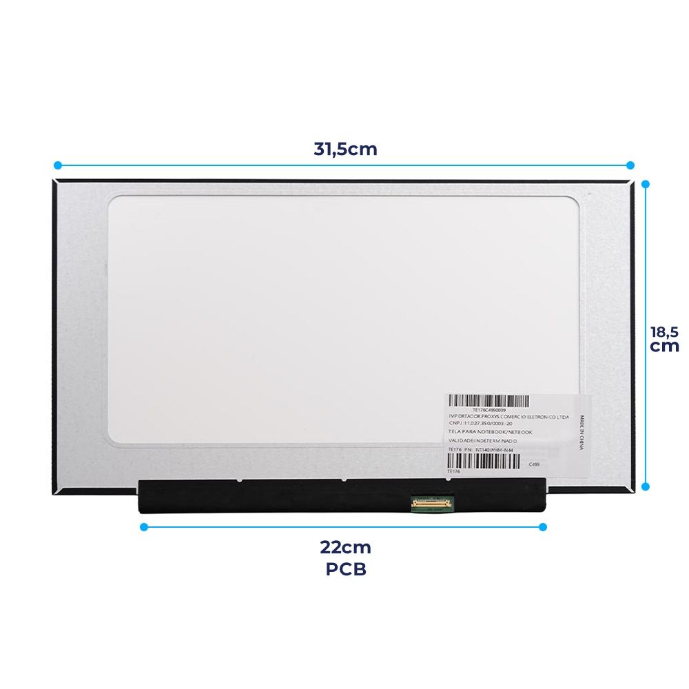 Tela 14" LED Slim Para Notebook Hp 240 G7