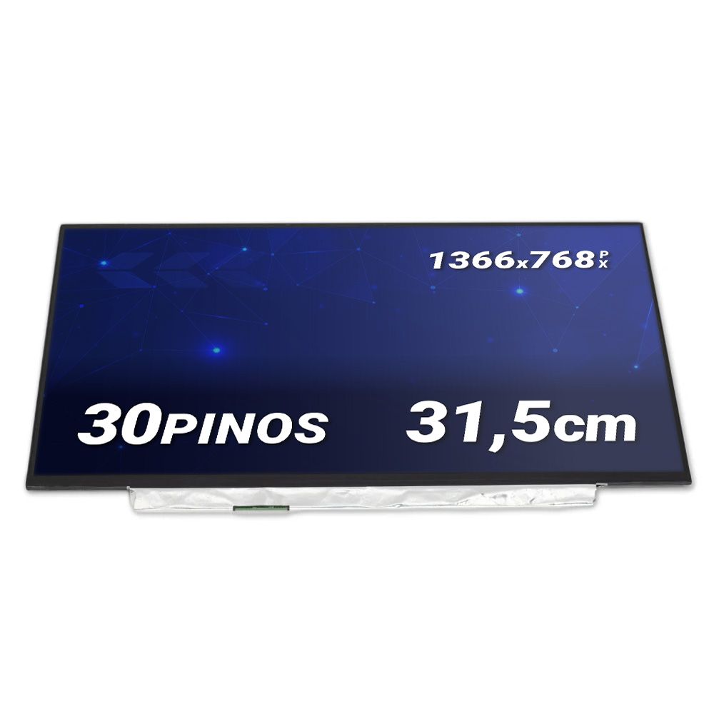 Tela LED Slim de 14" compatível com Part Number N140BGA-EB4 REV.C5, Fosca HD (1366 x 768) 30 Pinos, qualidade A+ e 12 meses de garantia.
