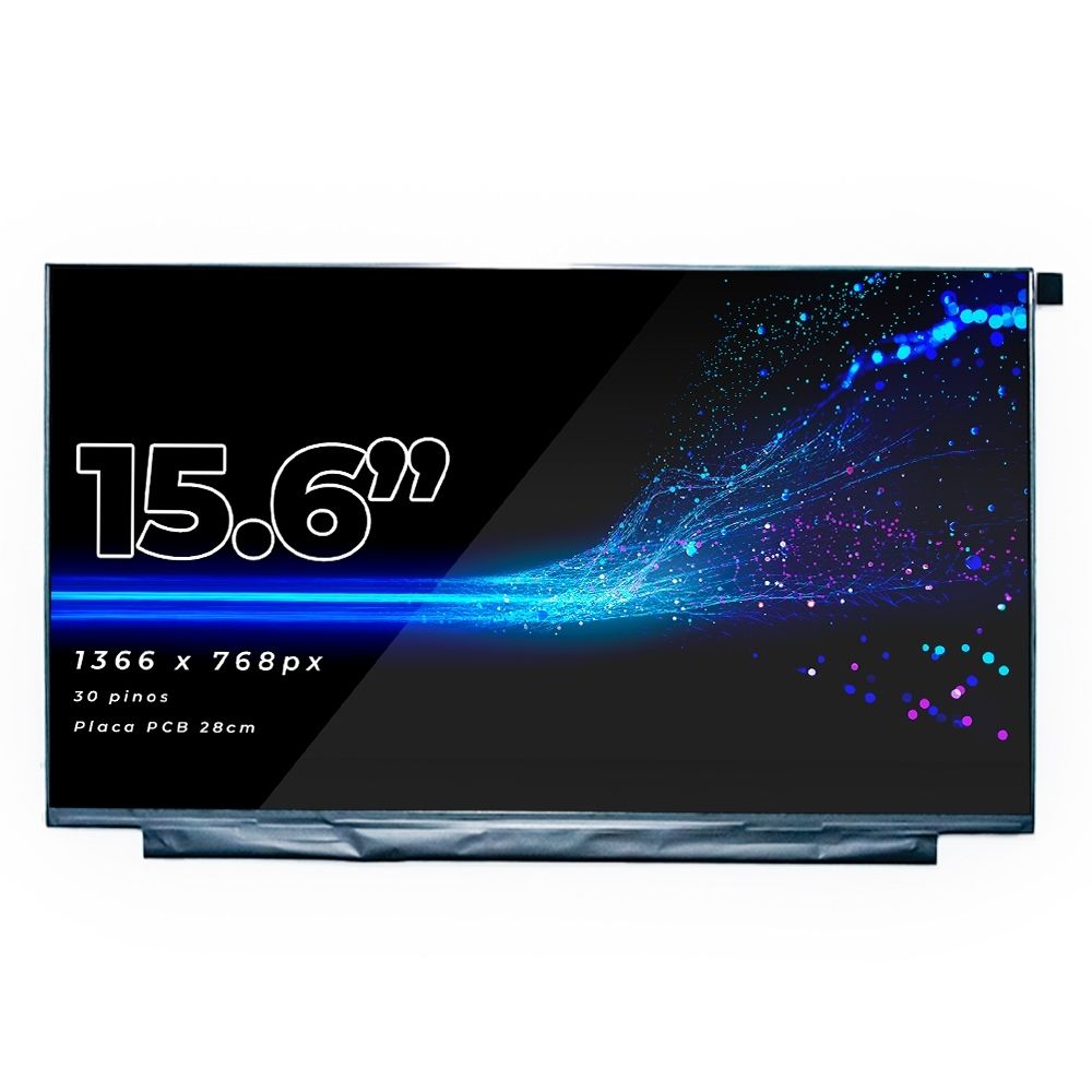 Tela LED Slim de 15.6" para Notebook Lenovo Ideapad 15IGL05, Fosca HD (1366 x 768) 30 Pinos , qualidade A+ e 12 meses de garantia.