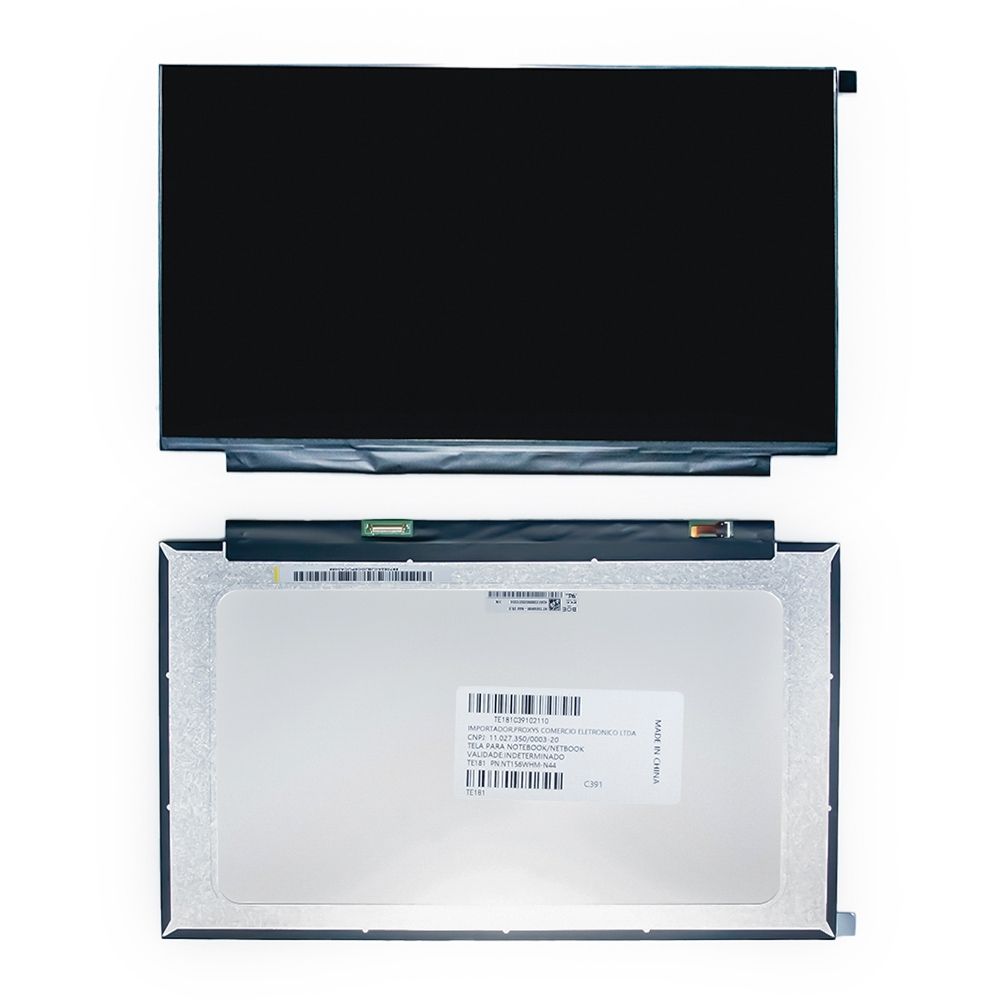 Tela LED Slim de 15.6" para Notebook Lenovo Ideapad 15IGL05, Fosca HD (1366 x 768) 30 Pinos , qualidade A+ e 12 meses de garantia.
