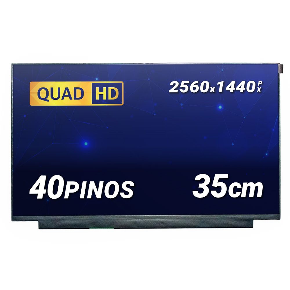 Tela para Notebook Part Number NE156QHM-NX1 15.6" QHD 40 Pinos Fosca