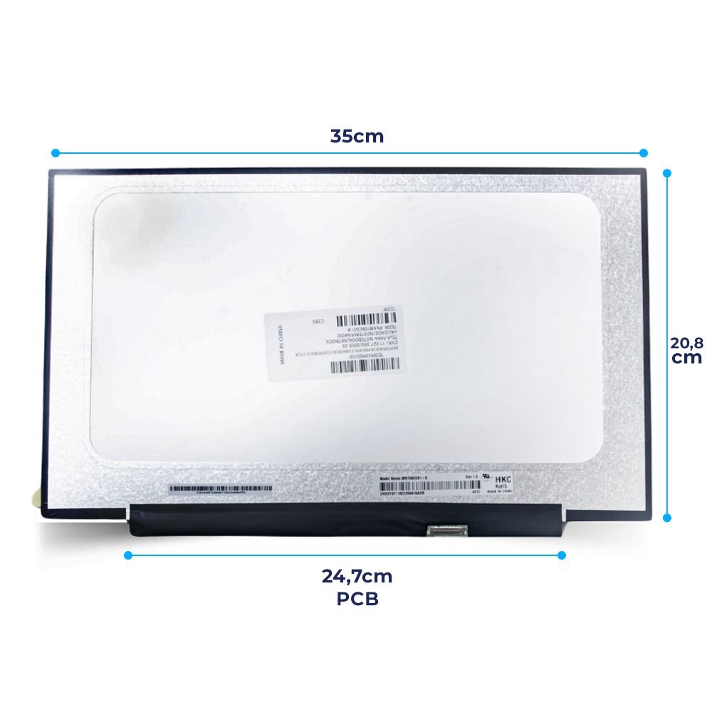 Tela 15.6" LED Slim IPS Para Notebook Lenovo Ideapad 15IGL7 1920 x 1080 (FHD)