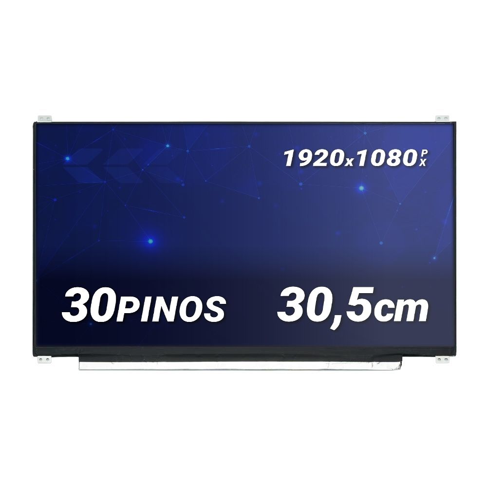 Tela LED Slim IPS de 13.3" para Notebook Samsung Flash NP530XBB-AD1BR Fosca 1920 x 1080 30 Pinos qualidade A+ e 12 meses de garantia