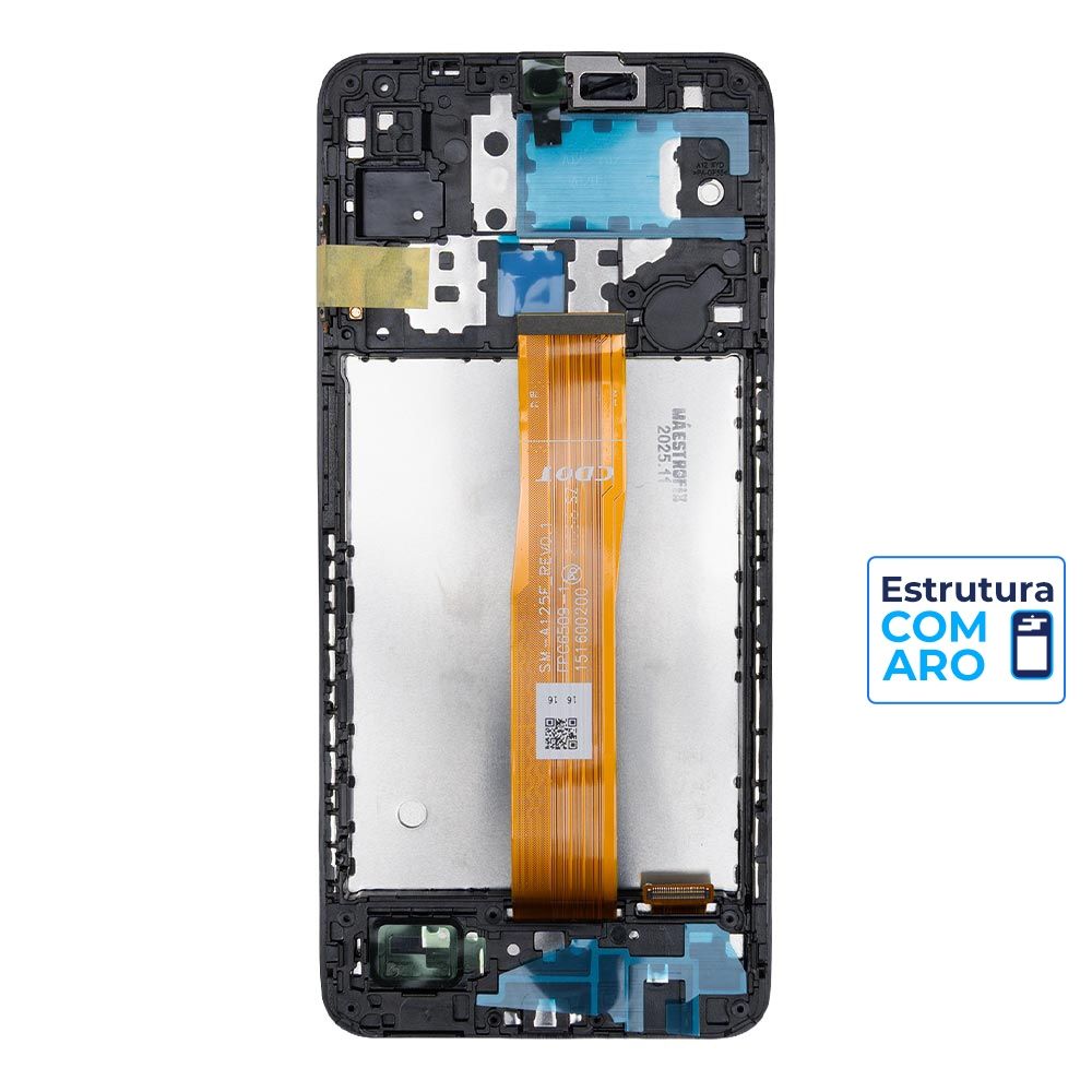 Tela Frontal Display LCD Touch Compatível Samsung Galaxy A12 A125 Com Aro