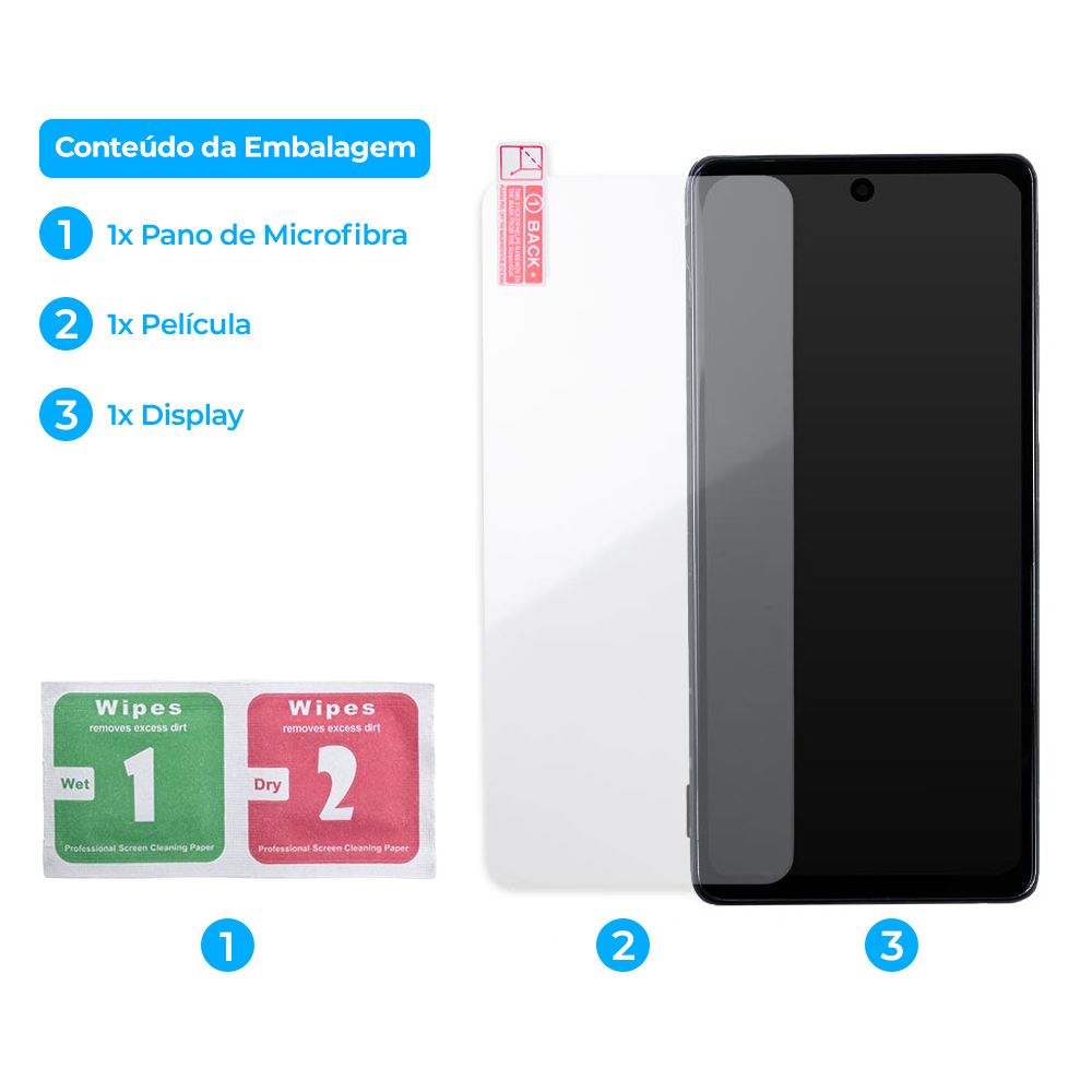 Tela Frontal Display OLED Touch Compatível Samsung S20 FE + Película