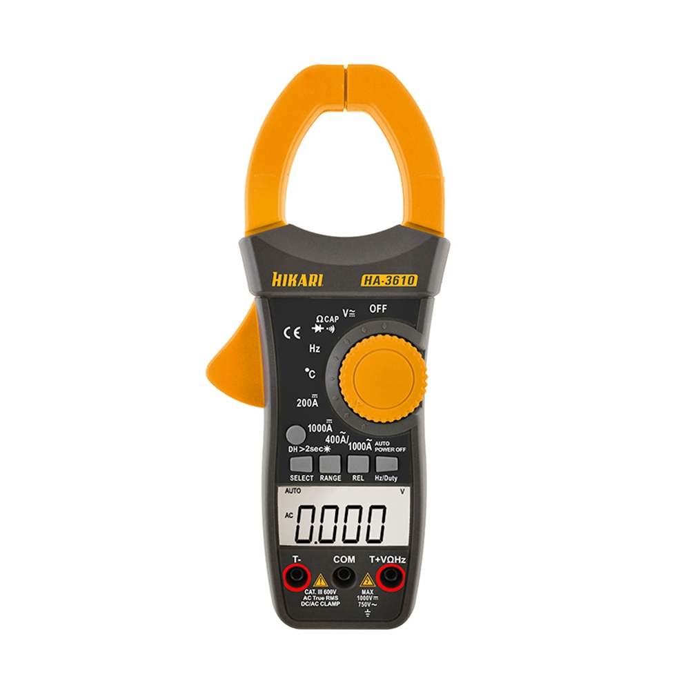 Alicate Amperímetro Digital Hikari DC/AC True RMS HA-3610