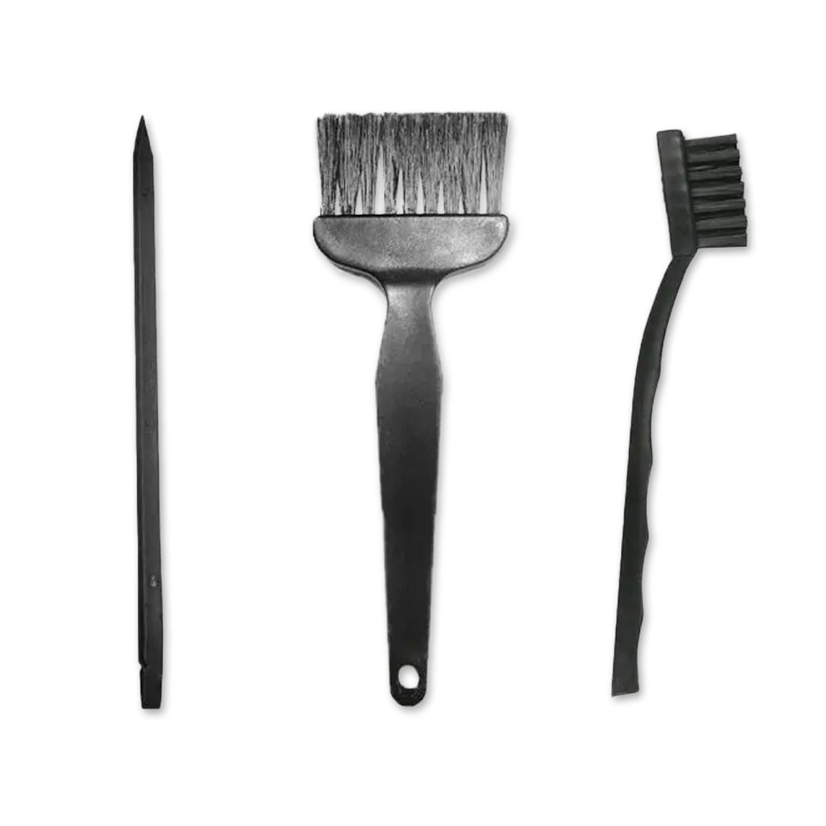 Kit com Pincel Antiestático HK-218 Hikari + Escova Antiestática HK-212 + Spudger Assistente de Soldagem HK-3615