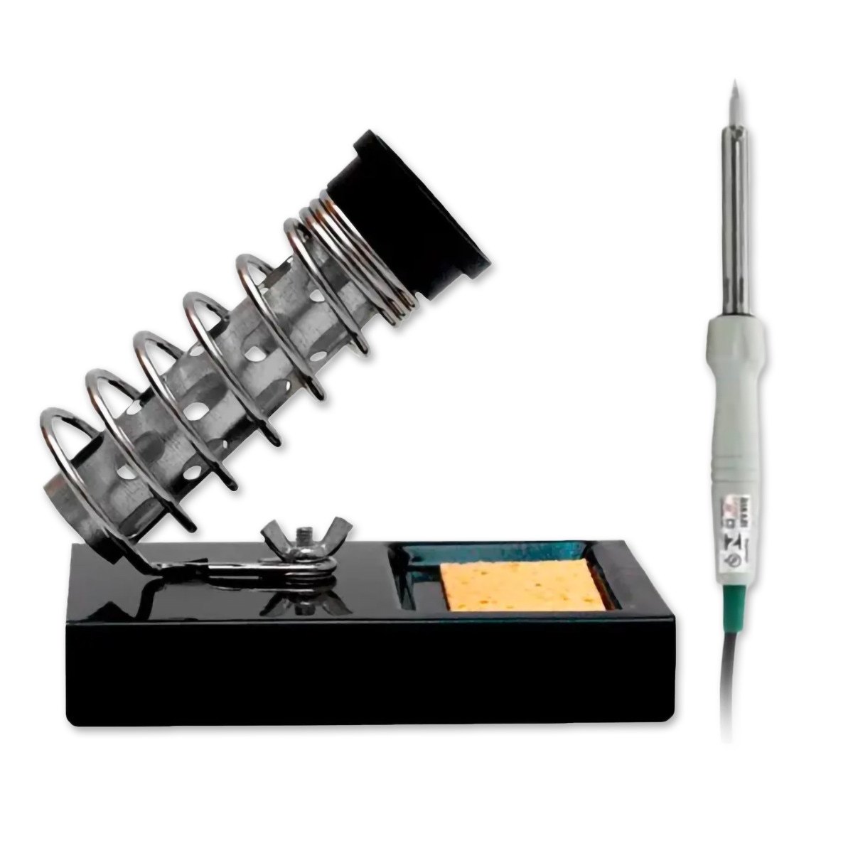 Kit com Ferro de Solda Profissional Hikari Power 60 21K405 - 127V + Suporte para ferro de soldar Hikari HSF-10