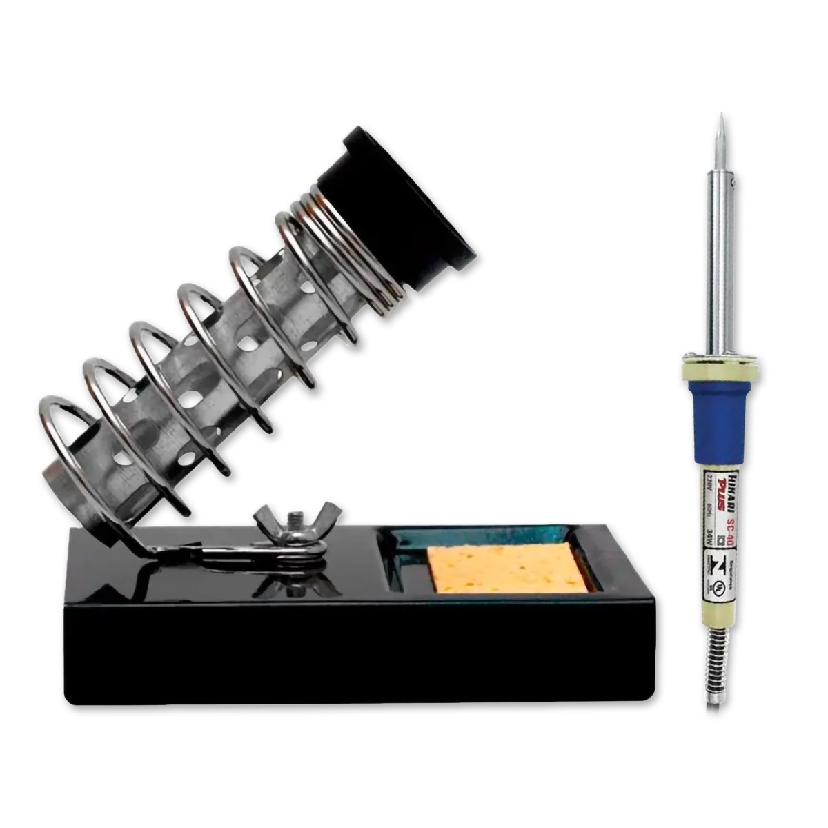 Kit com Ferro de Soldar Hikari Plus SC-40 220V + Suporte para ferro de soldar Hikari HSF-10