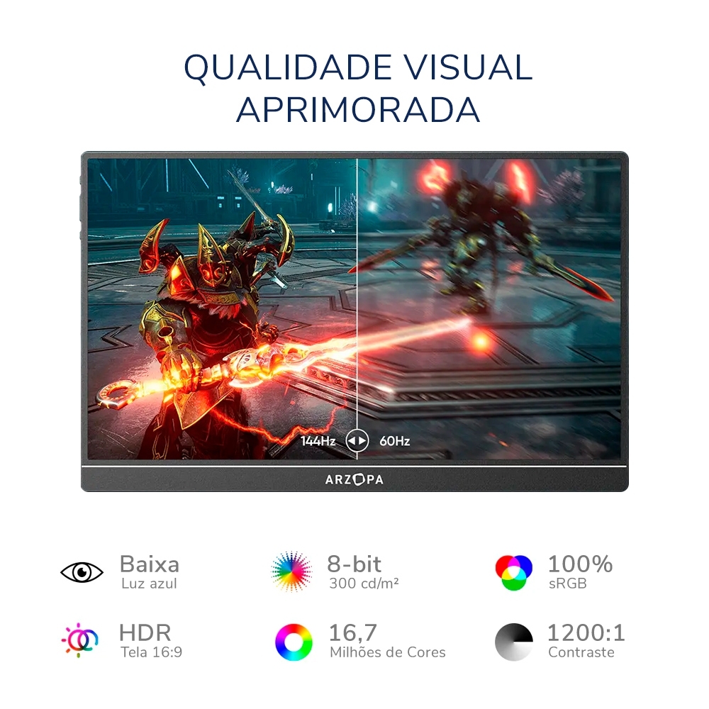 Monitor Portátil Arzopa Z1FC 16.1" FHD 1080P 144Hz