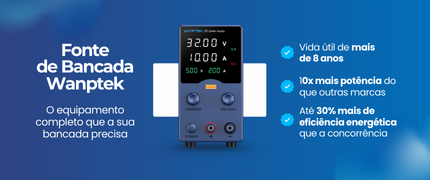 Fonte de Bancada Wanptek: o equipamento completo para sua bancada, com vida útil de mais de 8 anos, 10x mais potência e até 30% mais eficiência energética. Parcele em até 10x sem juros. Confira!