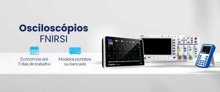 Osciloscópios FNIRSI para otimizar seu trabalho! Modelos portáteis e de bancada para economizar até 7 dias de trabalho. Confira a variedade!