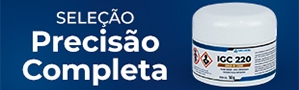 Banner promocional com o texto 'osciloscópio com 10% off no pix' em letras grandes e brilhantes, sobre um fundo azul.