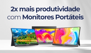 Aumente sua produtividade com os Monitores Portáteis Arzopa da bringIT! Trabalhe com duas telas e ganhe mais eficiência. Confira os modelos!