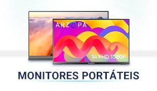 Monitores portáteis para diversas aplicações. Amplie sua área de trabalho com os monitores portáteis da bringIT. Confira os modelos!