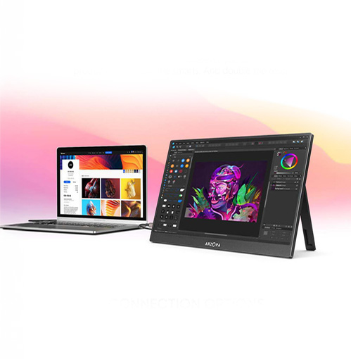Monitor portátil - Arzopa A1T 15.6 - Conectividade universal